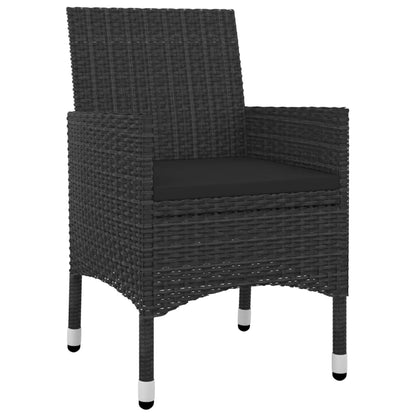 Set da Pranzo da Giardino 5 pz con Cuscini Polyrattan e Vetro | homemem39