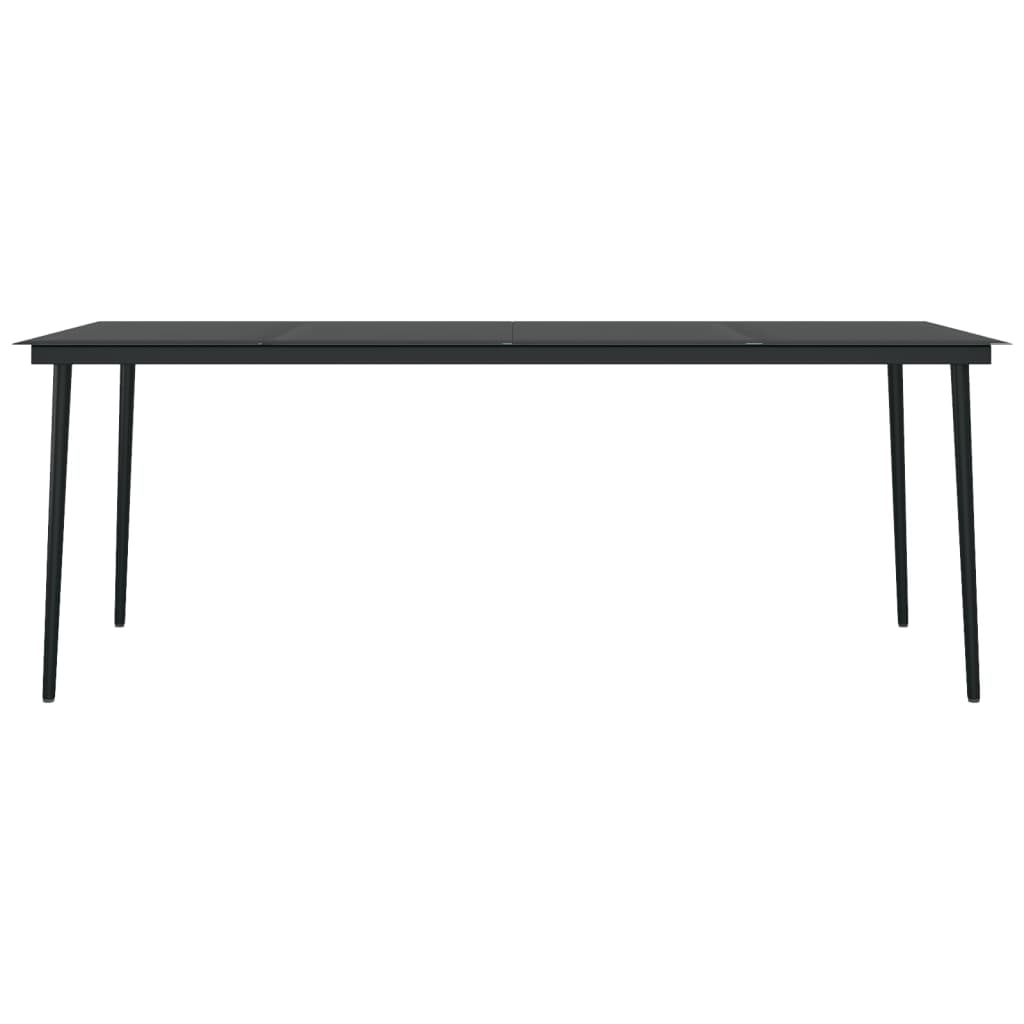 Set da Pranzo per Giardino 9 pz con Cuscini Polyrattan e Vetro - homemem39