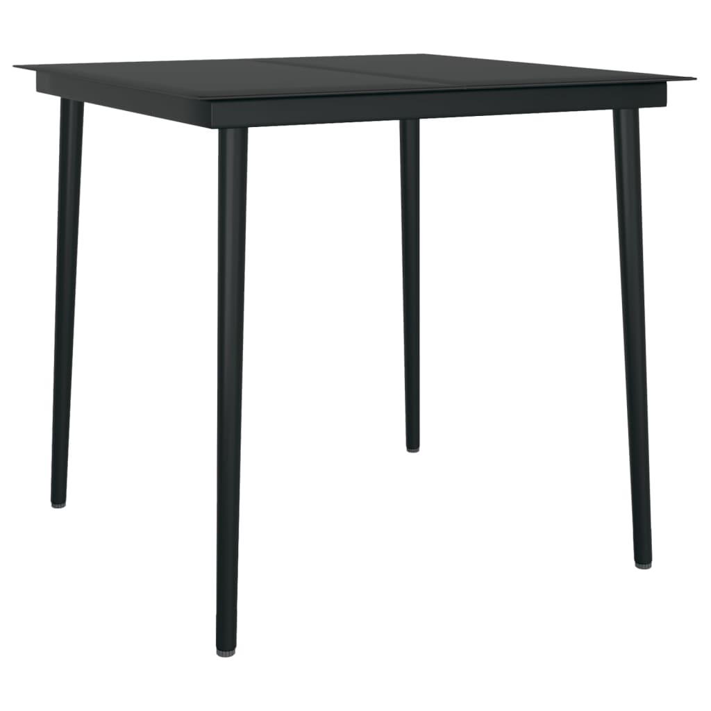 Set da Pranzo per Giardino 3 pz con Cuscini Polyrattan e Vetro | homemem39