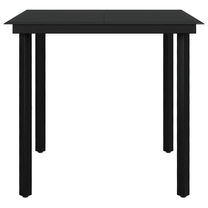 Set da Pranzo per Giardino 3 pz con Cuscini Polyrattan e Vetro | homemem39