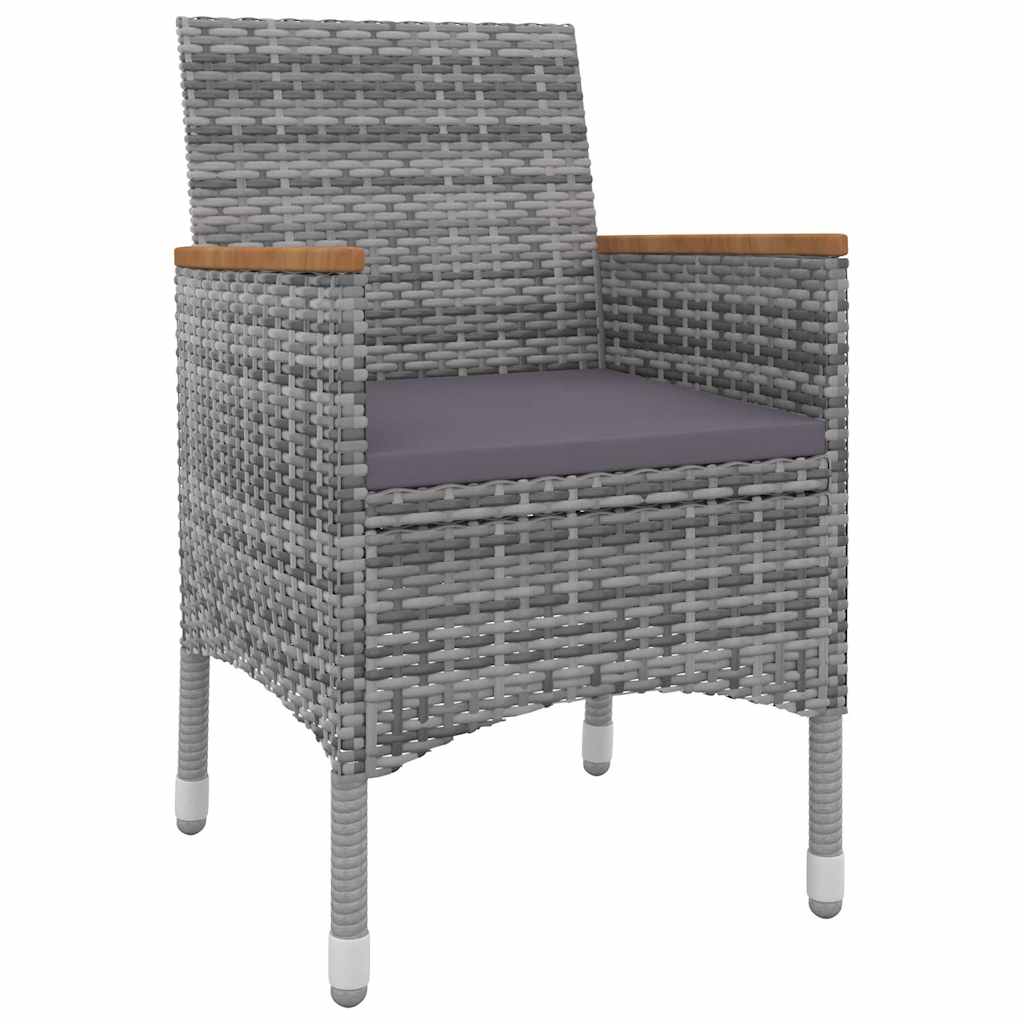 Set da Pranzo per Giardino 5 pz con Cuscini Polyrattan e Vetro | homemem39