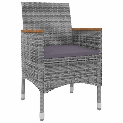 Set da Pranzo per Giardino 5 pz con Cuscini Polyrattan e Vetro | homemem39