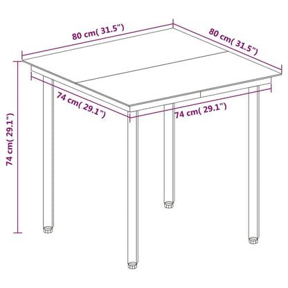 Set da Pranzo per Giardino 5 pz con Cuscini Polyrattan e Vetro | homemem39