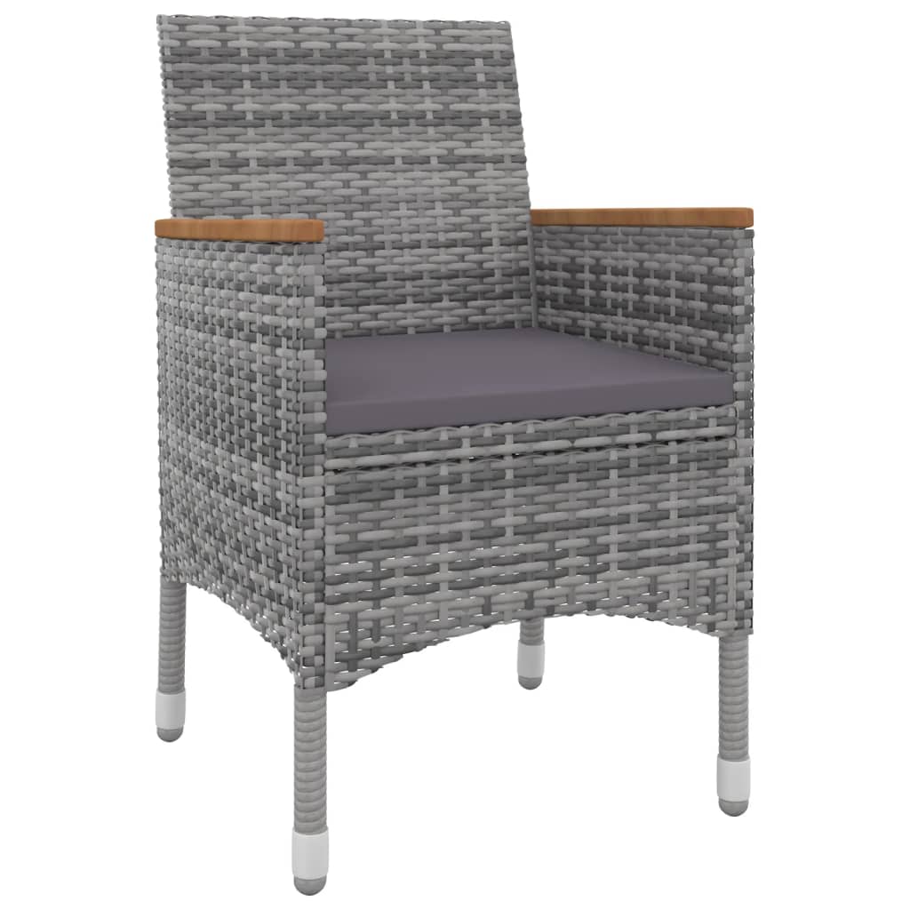 Set da Pranzo per Giardino 5 pz con Cuscini Polyrattan e Vetro | homemem39