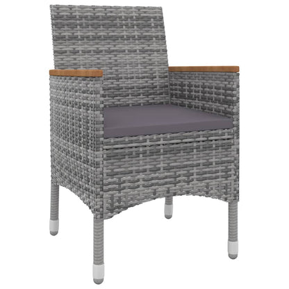 Set da Pranzo per Giardino 5 pz con Cuscini Polyrattan e Vetro | homemem39