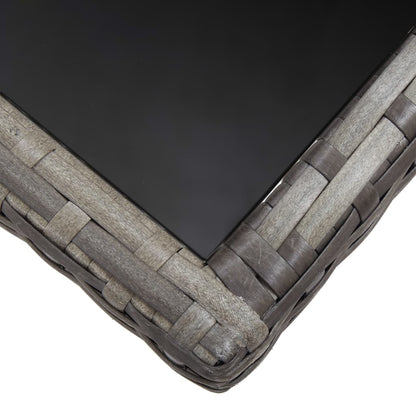Tavolo da Giardino Grigio 170x80x74 cm in Polyrattan | homemem39