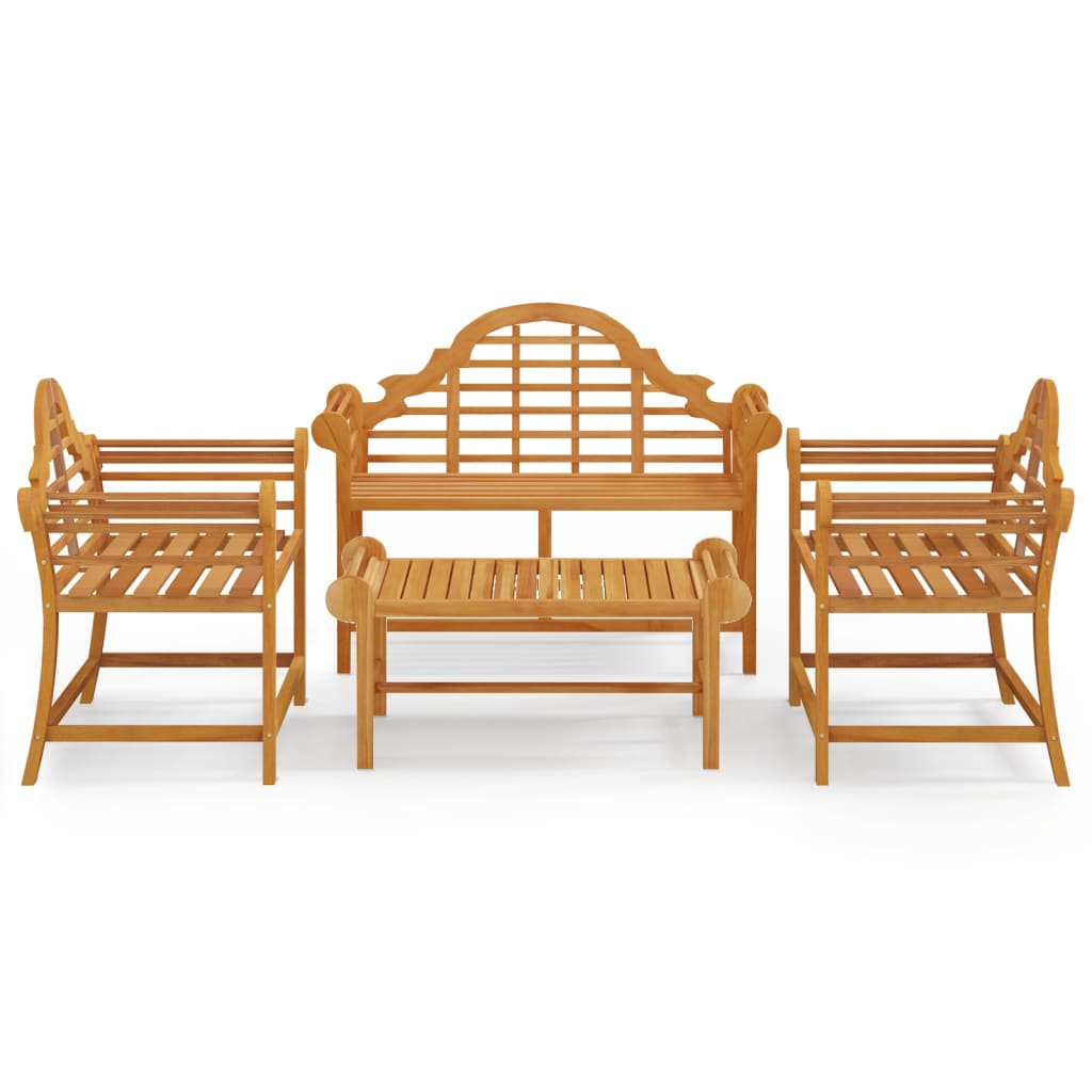 Set Salotto per Giardino 4pz Legno Massello di Teak - homemem39