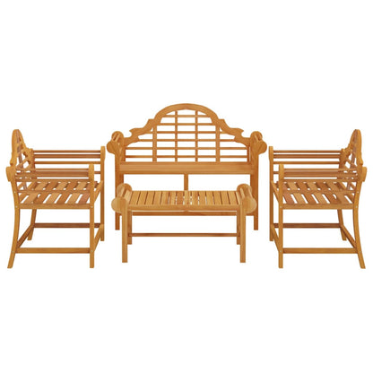 Set Salotto per Giardino 4pz Legno Massello di Teak | homemem39