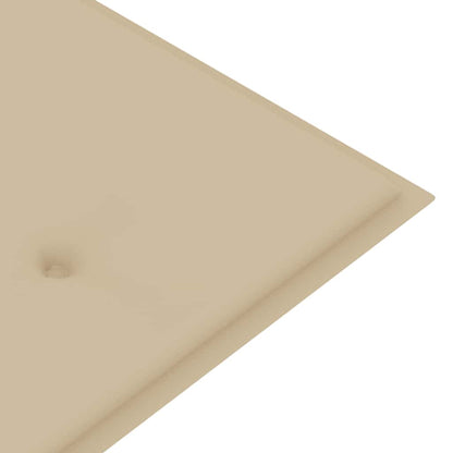 Panchina Batavia con Cuscino Beige 150 cm Legno Massello Teak - homemem39