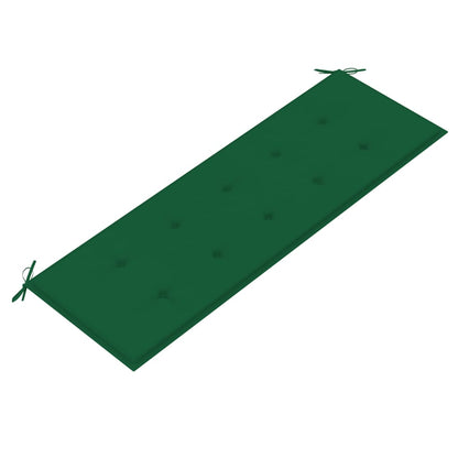 Panchina Batavia con Cuscino Verde 150 cm Legno Massello Teak - homemem39