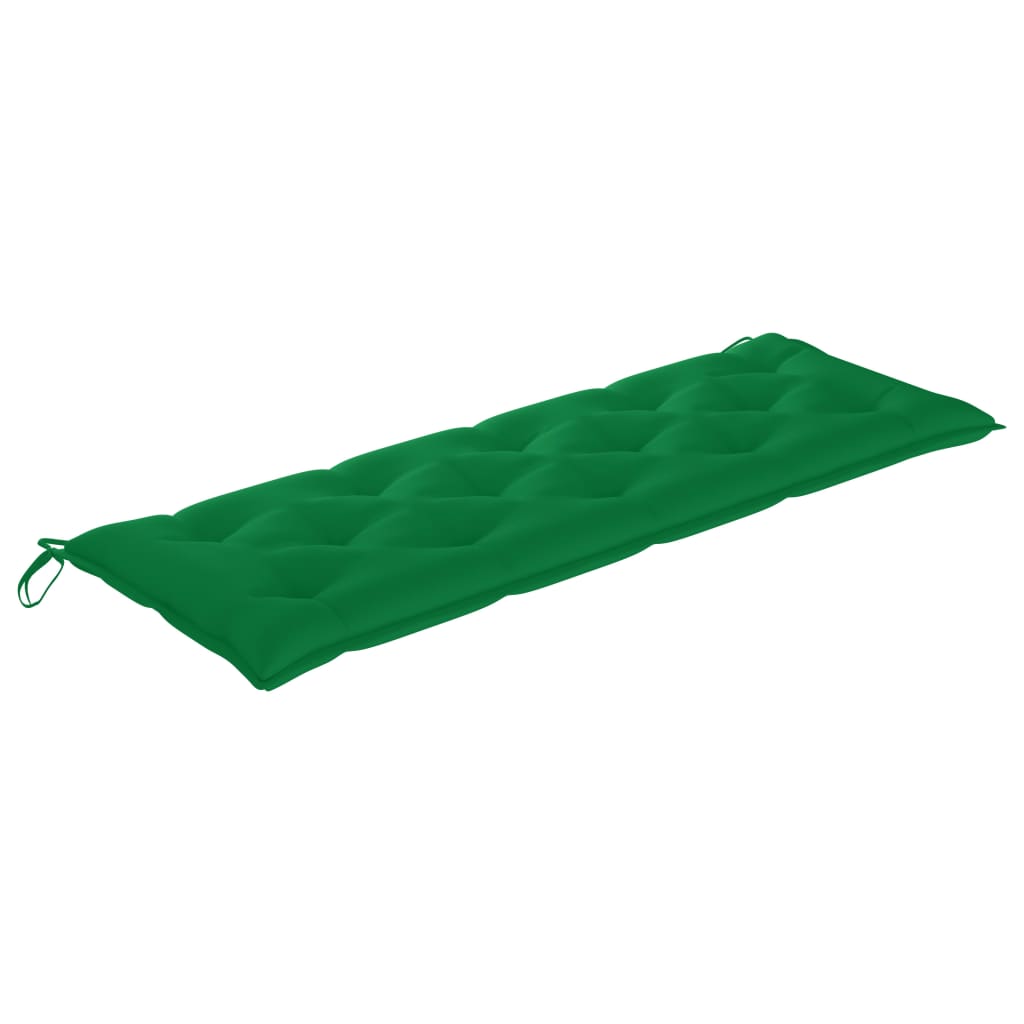 Panchina Batavia con Cuscino Verde 150 cm Legno Massello Teak - homemem39