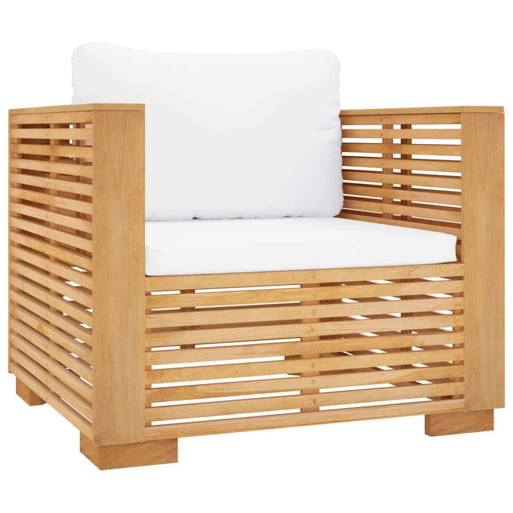 Set Divani da Giardino 5 pz con Cuscini Legno Massello di Teak | homemem39