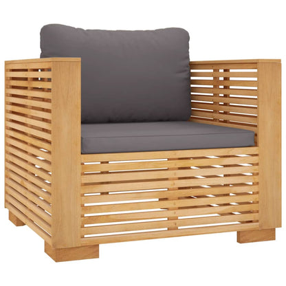 Set Divani da Giardino 5 pz con Cuscini Legno Massello di Teak | homemem39