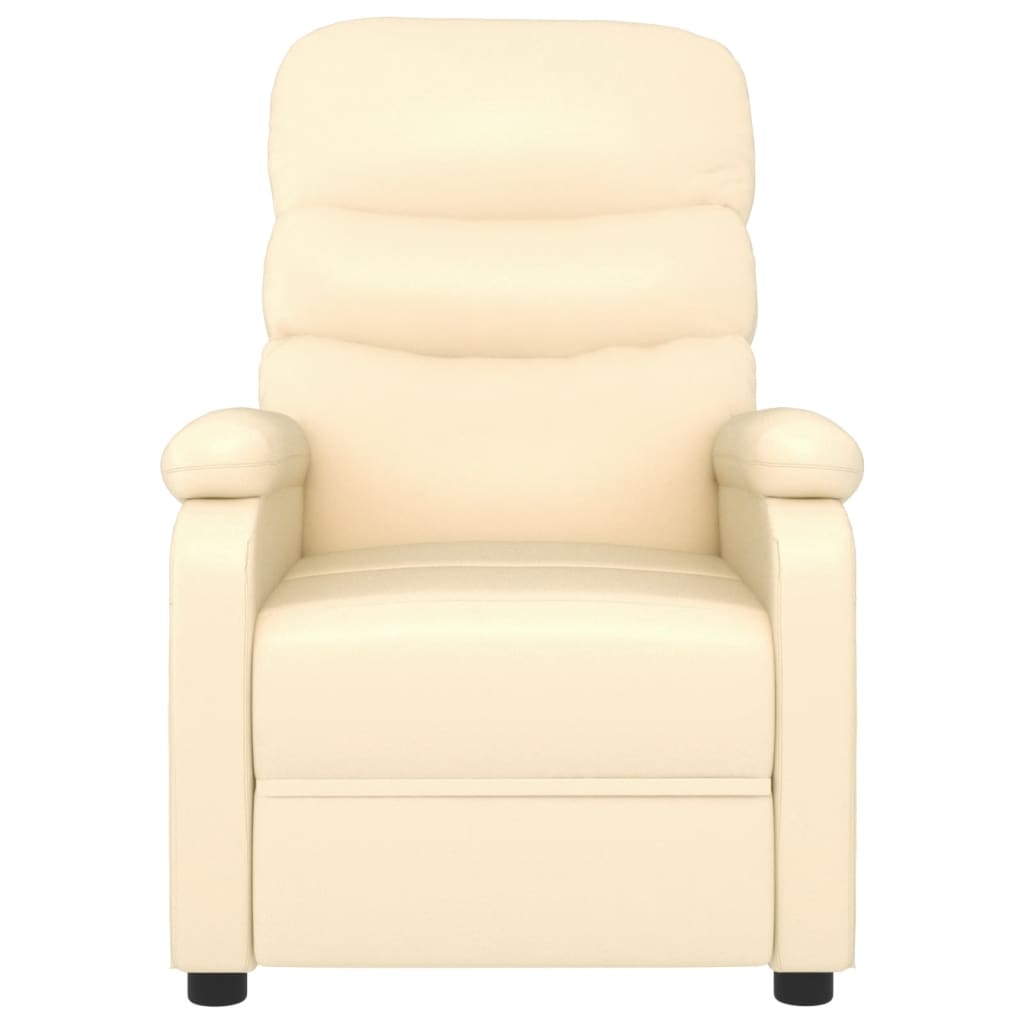 Poltrona Reclinabile Crema in Similpelle | homemem39