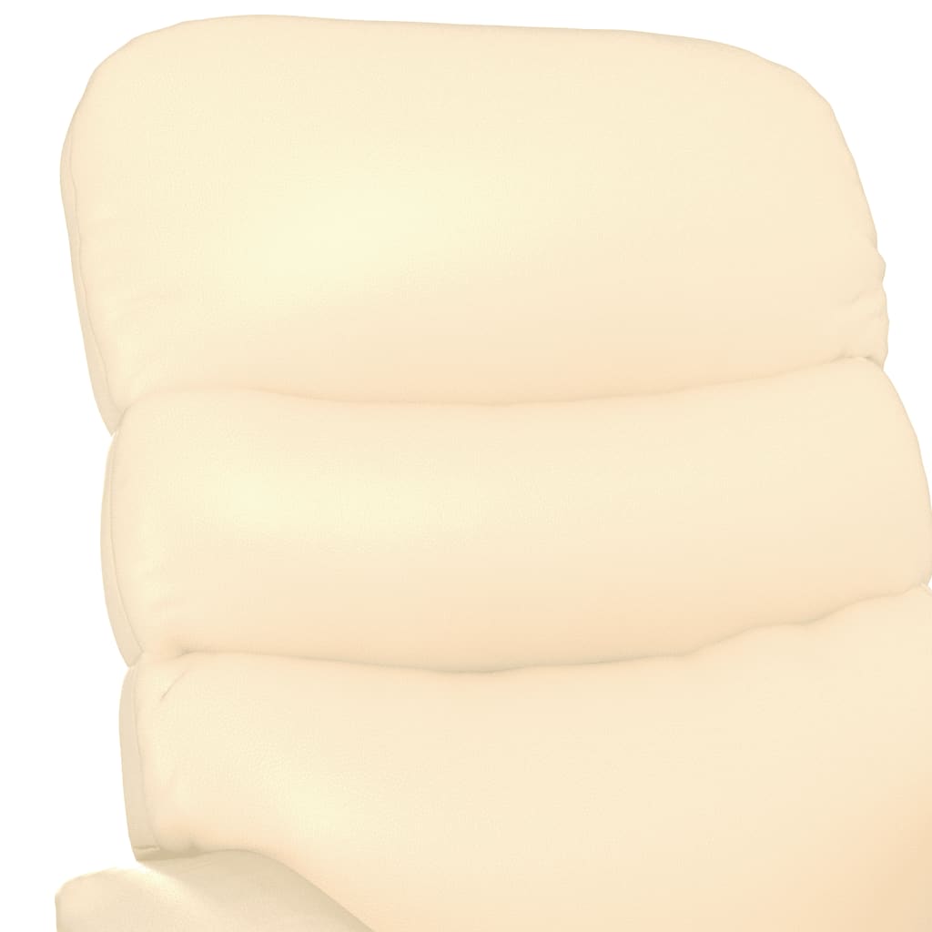 Poltrona Reclinabile Crema in Similpelle | homemem39