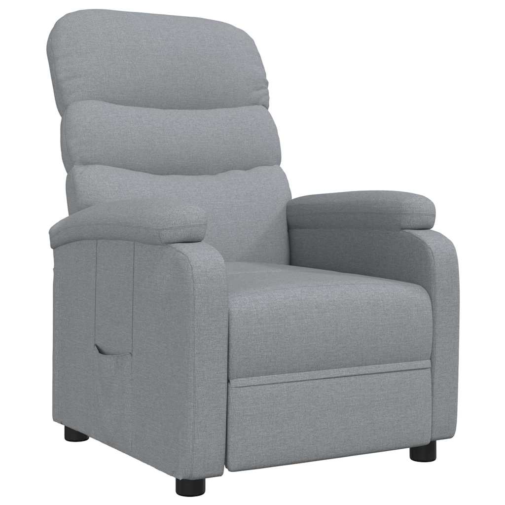 Poltrona Reclinabile in Tessuto Grigio Chiaro - homemem39