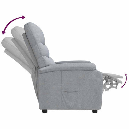 Poltrona Reclinabile in Tessuto Grigio Chiaro - homemem39