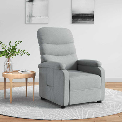 Poltrona Reclinabile in Tessuto Grigio Chiaro - homemem39