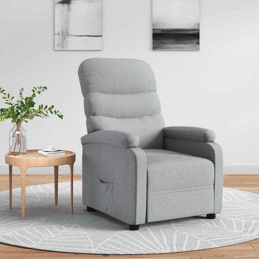 Poltrona Reclinabile in Tessuto Grigio Chiaro - homemem39
