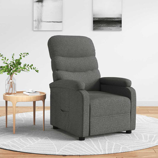 Poltrona Reclinabile in Tessuto Grigio Scuro - homemem39