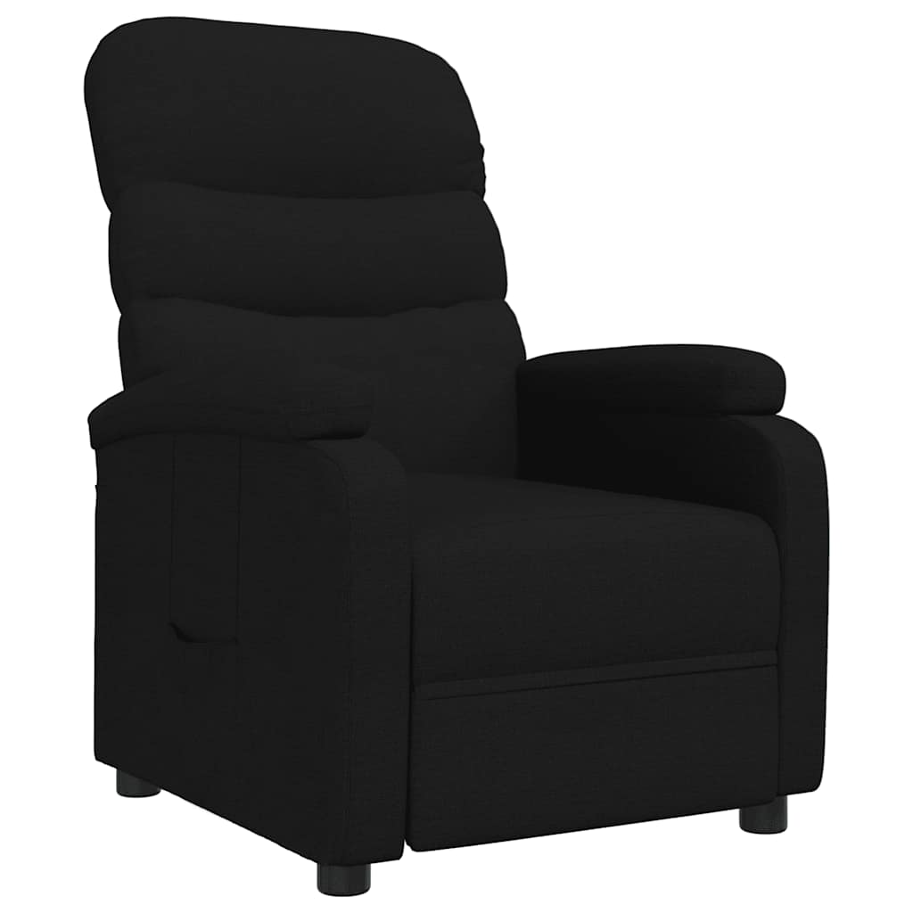Poltrona Reclinabile in Tessuto Nero - homemem39