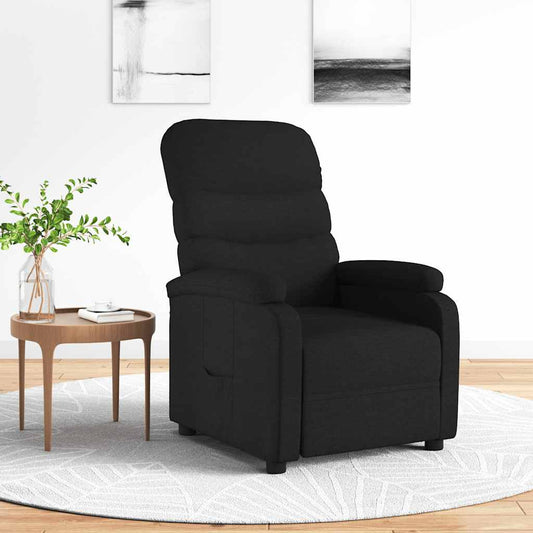 Poltrona Reclinabile in Tessuto Nero - homemem39