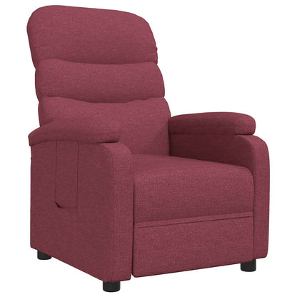 Poltrona Reclinabile in Tessuto Rosso Vino - homemem39