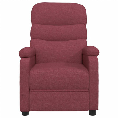 Poltrona Reclinabile in Tessuto Rosso Vino - homemem39