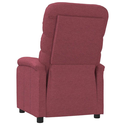 Poltrona Reclinabile in Tessuto Rosso Vino - homemem39