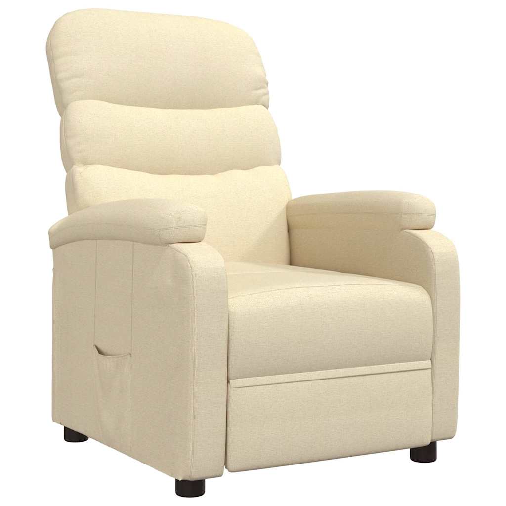 Poltrona Reclinabile in Tessuto Crema - homemem39