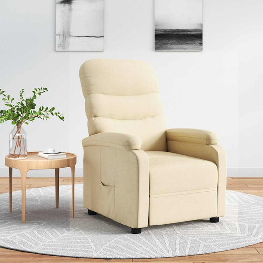 Poltrona Reclinabile in Tessuto Crema - homemem39