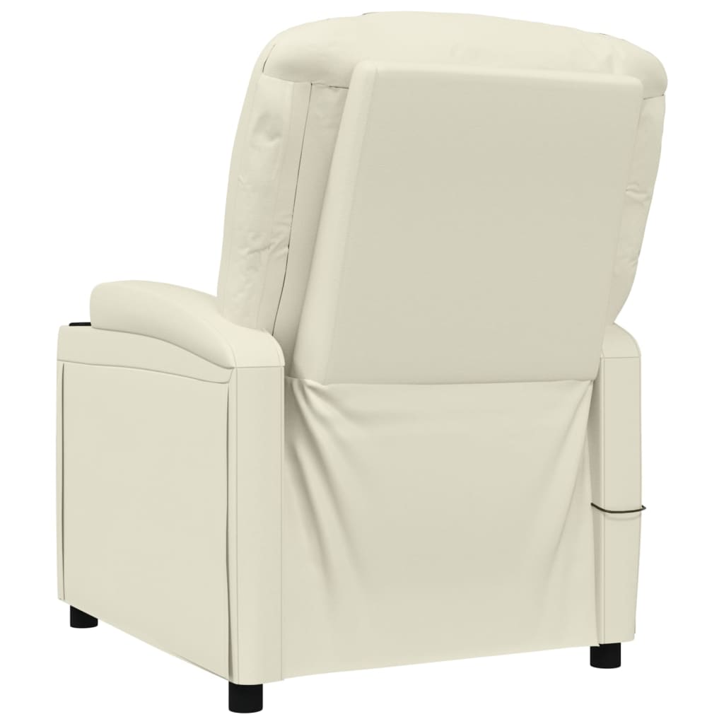 Poltrona Massaggiante Bianco Crema in Similpelle | homemem39