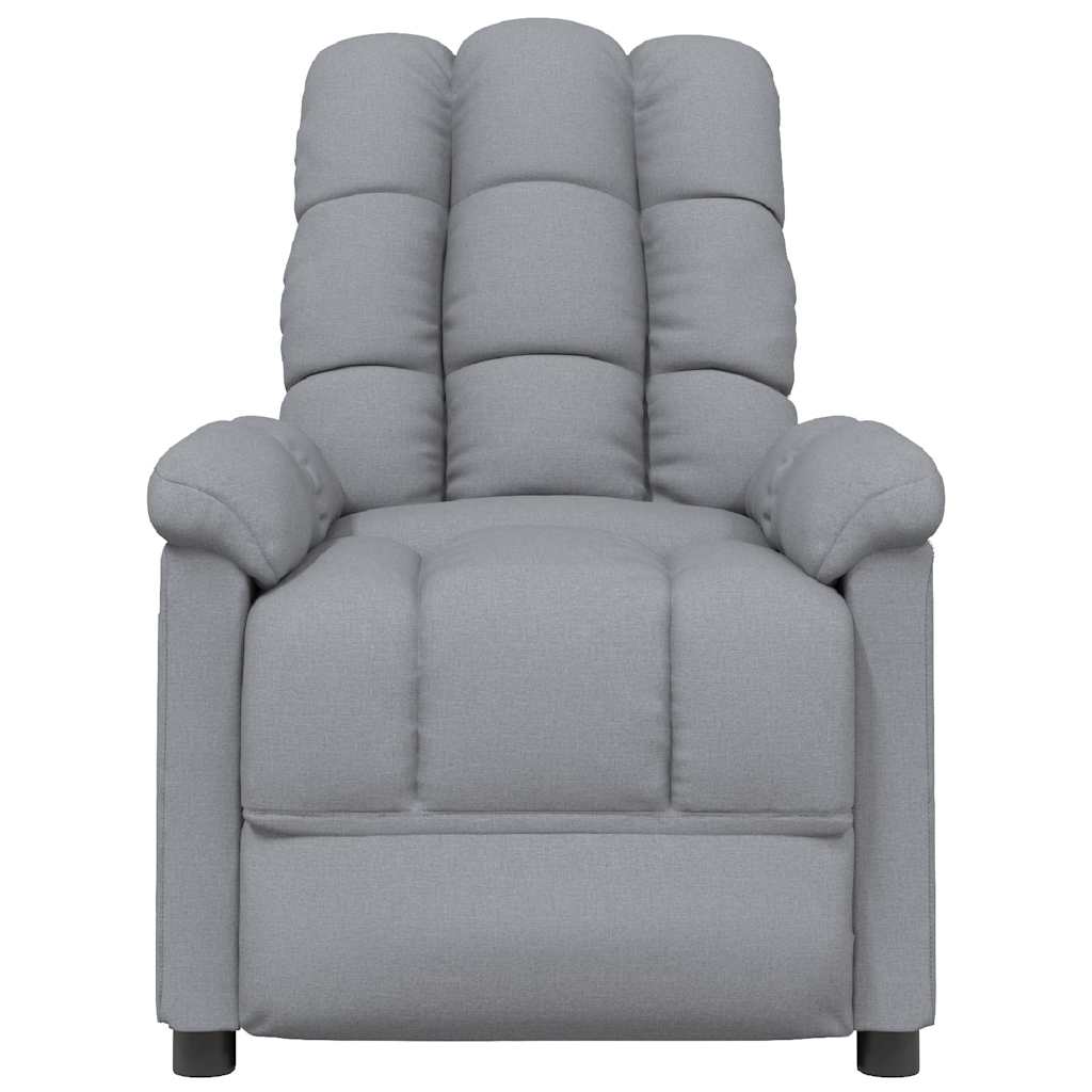 Poltrona Massaggiante in Tessuto Grigio Chiaro | homemem39