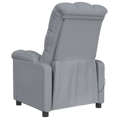 Poltrona Massaggiante in Tessuto Grigio Chiaro | homemem39