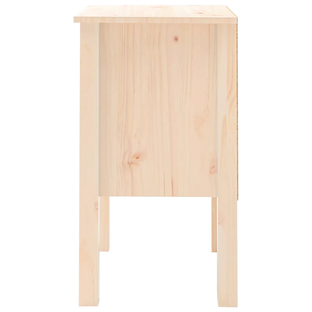 Comodino 40x35x61,5 cm in Legno Massello di Pino - homemem39
