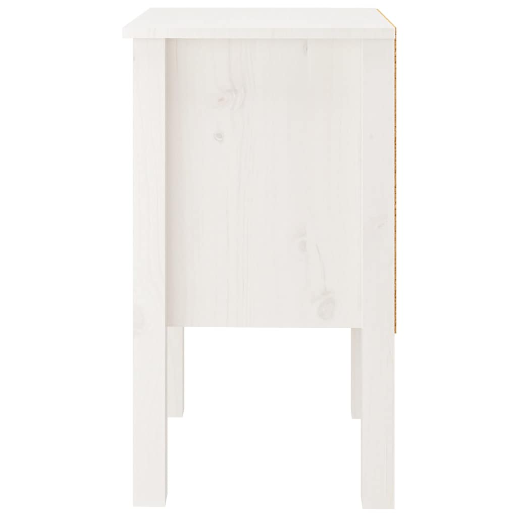 Comodini 2 pz Bianca 40x35x61,5 cm in Legno Massello di Pino - homemem39