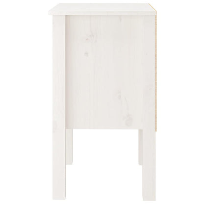 Comodini 2 pz Bianca 40x35x61,5 cm in Legno Massello di Pino - homemem39