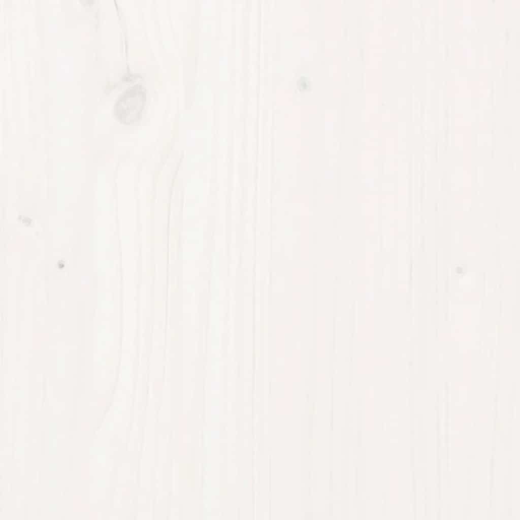 Comodini 2 pz Bianca 40x35x61,5 cm in Legno Massello di Pino - homemem39