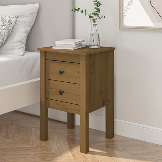 Comodino ambra 40x35x61,5 cm in Legno Massello di Pino - homemem39