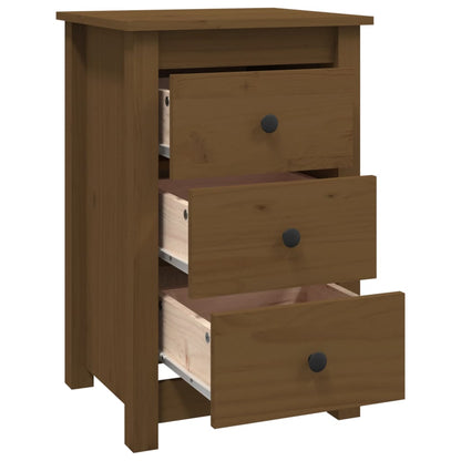 Comodini 2 pz ambra 40x35x61,5 cm in Legno Massello di Pino - homemem39