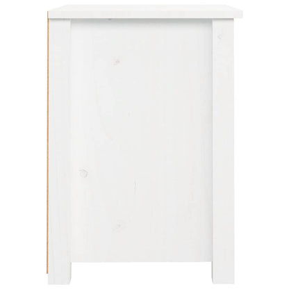 Comodini 2 pz Bianchi 40x35x49 cm in Legno Massello di Pino - homemem39