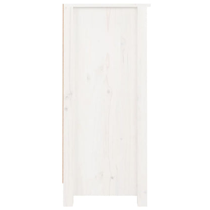Credenza Bianca 40x35x80 cm in Legno Massello di Pino - homemem39