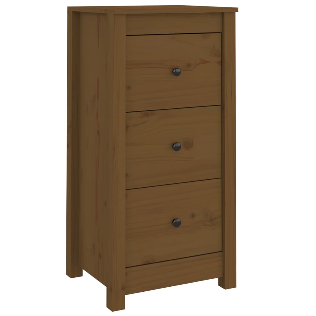 Credenze 2 pz Ambrate 40x35x80 cm in Legno Massello di Pino - homemem39