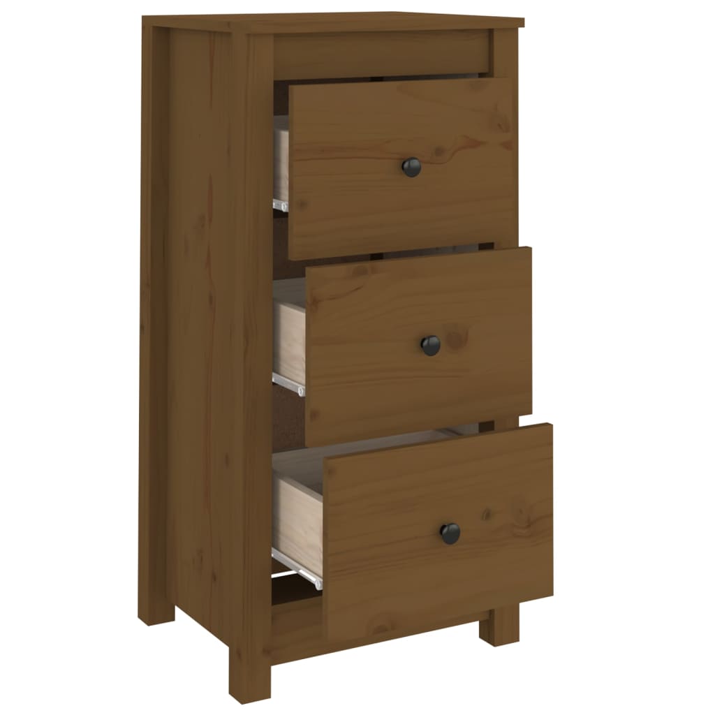 Credenze 2 pz Ambrate 40x35x80 cm in Legno Massello di Pino - homemem39