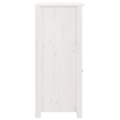 Credenza Bianca 40x35x80 cm in Legno Massello di Pino - homemem39