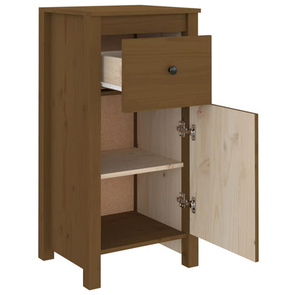 Credenza Marrone Ambrato 40x35x80 cm in Legno Massello di Pino - homemem39
