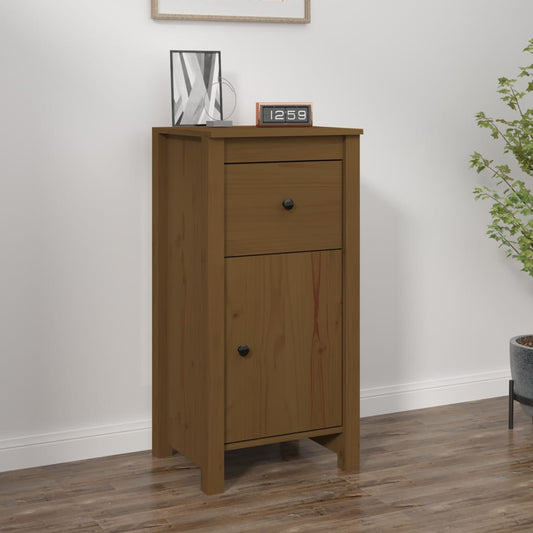 Credenza Marrone Ambrato 40x35x80 cm in Legno Massello di Pino - homemem39