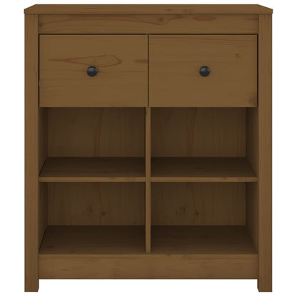 Credenza Marrone 70x35x80 cm in Legno Massello di Pino - homemem39