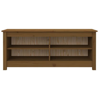 Scarpiera Ambrata 110x38x45,5 cm in Legno Massello di Pino - homemem39