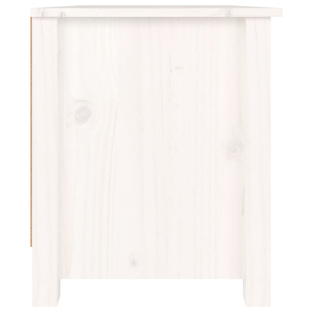 Scarpiera Bianca 70x38x45,5 cm in Legno Massello di Pino - homemem39